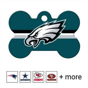 Quick-Tag NFL Bone Personalized Dog ID Tag, Large, Philadelphia Eagles