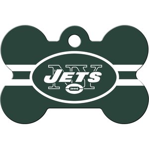 Quick-Tag NFL Bone Personalized Dog ID Tag, Large, New York Jets
