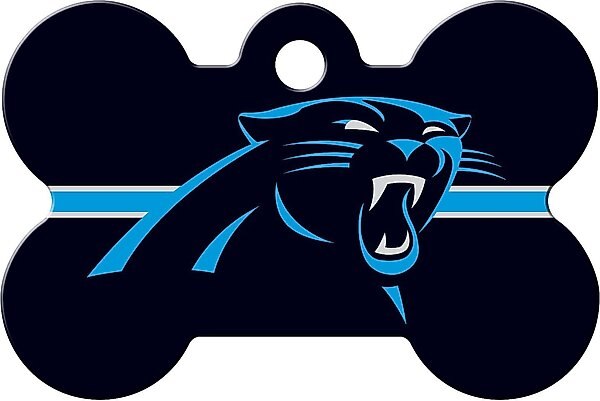 Quick-Tag NFL Bone Personalized Dog ID Tag, Large, Carolina Panthers slide 1 of 3