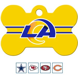 Quick-Tag NFL Bone Dog ID Tag, Large, LA Rams