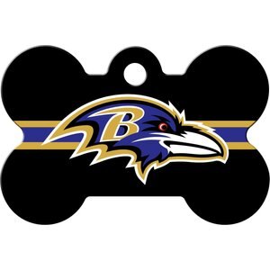 Quick-Tag NFL Bone Personalized Dog ID Tag, Large, Baltimore Ravens