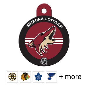Quick-Tag NHL Circle Personalized Dog & Cat ID Tag, Large, Arizona Coyotes