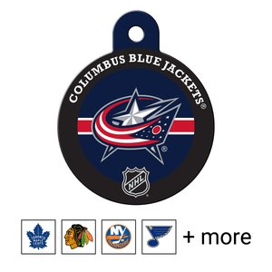 Quick-Tag NHL Circle Personalized Dog & Cat ID Tag, Large, Columbus Blue Jackets