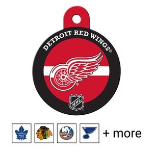 Quick-Tag NHL Circle Personalized Dog & Cat ID Tag, Large, Detroit Red Wings