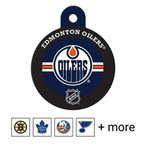 Quick-Tag NHL Circle Personalized Dog & Cat ID Tag, Large, Edmonton Oilers