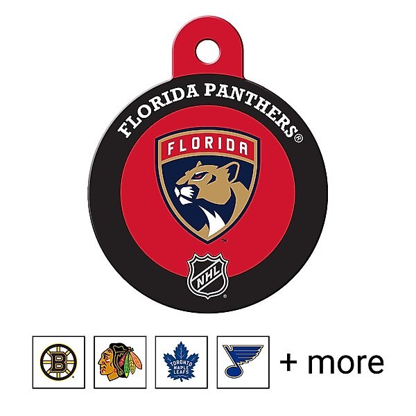 Quick-Tag NHL Circle Personalized Dog & Cat ID Tag, Large, Florida Panthers slide 1 of 3