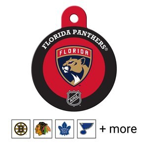 Quick-Tag NHL Circle Personalized Dog & Cat ID Tag, Large, Florida Panthers