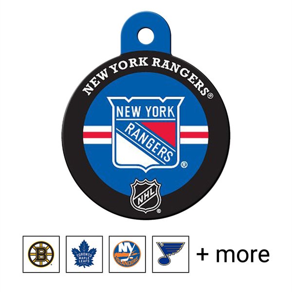 Quick-Tag NHL Circle Personalized Dog & Cat ID Tag, Large, New York Rangers slide 1 of 3