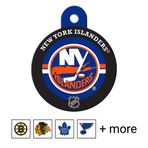 Quick-Tag NHL Circle Personalized Dog & Cat ID Tag, Large, New York Islanders