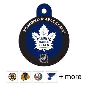 Quick-Tag NHL Circle Personalized Dog & Cat ID Tag, Large, Toronto Maple Leafs