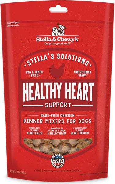 Stella & Chewy's Stella's Solutions Healthy Heart Support Chicken Freeze-Dried Raw Dog Food, 13-oz bag slide 1 of 5