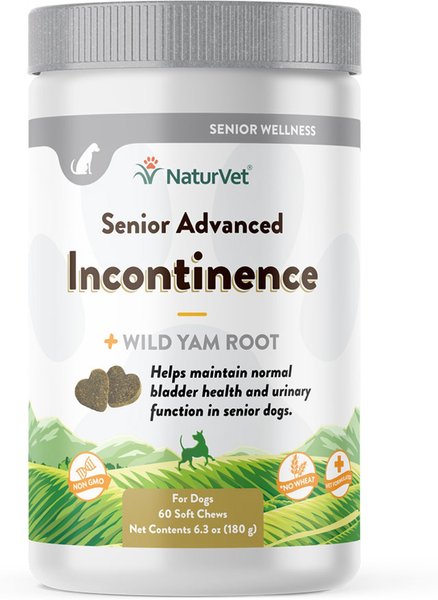 NaturVet Senior Advanced Incontinence with Non-GMO Ingredients Dog Supplement, 60 count slide 1 of 5