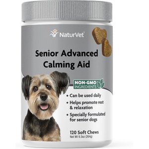 NaturVet Senior Advanced Calming Aid With Non-GMO Ingredients Dog Supplement, 120 count