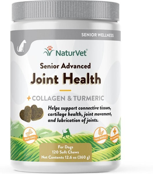 NaturVet Senior Advanced Joint Health Glucosamine, MSM, Chondroition & Collagen Dog Supplement, 120 count slide 1 of 5