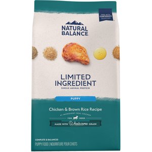 Natural Balance Limited Ingredient Chicken & Brown Rice Puppy Recipe Dry Dog Food, 24-lb bag