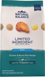 Natural Balance Limited Ingredient Chicken & Brown Rice Puppy Recipe Dry Dog Food, 12-lb bag