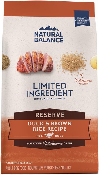 Natural Balance Limited Ingredient Reserve Duck & Brown Rice Recipe Dry Dog Food, 4-lb bag slide 1 of 9