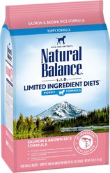 Natural Balance Limited Ingredient Salmon & Brown Rice Puppy Recipe Dry Dog Food, 4-lb bag