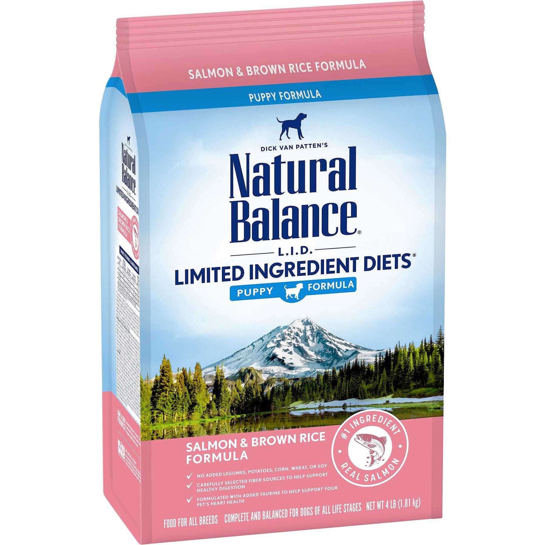 Natural Balance Limited Ingredient Salmon & Brown Rice Puppy Recipe Dry Dog Food, 4-lb bag