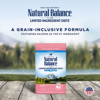 Show full view: Natural Balance Limited Ingredient Salmon & Brown Rice Puppy Recipe Dry Dog Food, 4-lb bag slide 4 of 10