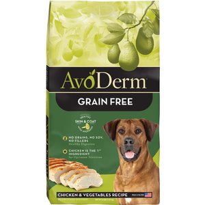 AvoDerm Natural Healthy Digestion Chicken & Vegetables Recipe Grain-Free Dry Dog Food, 4-lb bag