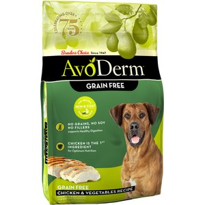 AvoDerm Natural Healthy Digestion Chicken & Vegetables Recipe Grain-Free Dry Dog Food, 24-lb bag