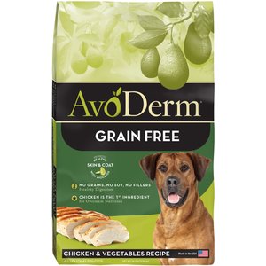 AvoDerm Natural Healthy Digestion Chicken & Vegetables Recipe Grain-Free Dry Dog Food, 24-lb bag