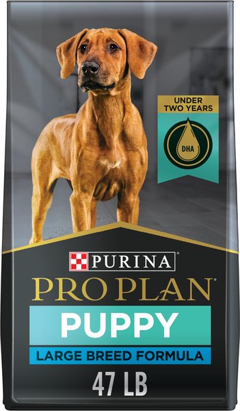 Purina Pro Plan High Protein Chicken & Rice Formula Large Breed Dry Puppy Food, 47-lb bag slide 1 of 11
