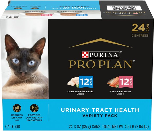 Purina Pro Plan Focus Urinary Tract Health Seafood Favorites Variety Pack Canned Cat Food, 3-oz can, case of 24 slide 1 of 11