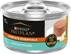 Purina Pro Plan Seafood Classic Entree Grain-Free Canned Cat Food, 3-oz can, case of 24