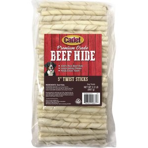 Cadet Premium Grade Original Beef Hide Twist Sticks, 5-in, 34-oz bag