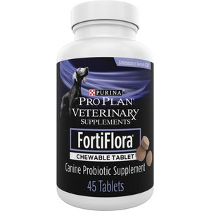 Purina Pro Plan Veterinary Diets FortiFlora Chewable Tablets Digestive Supplement for Dogs, 45 tablets