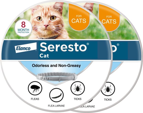 Seresto Flea & Tick Collar for Cats, 2 Collars (16-mos. supply) slide 1 of 12