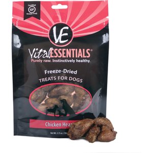 Vital Essentials Chicken Hearts Freeze-Dried Raw Dog Treats, 3.75-oz bag