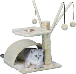 Go Pet Club 22-in Cat Tree Condo & Scratching Pad, Beige slide 2 of 4