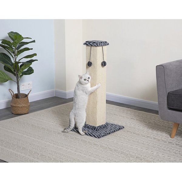 GO PET CLUB 35-in Cat Scratching Post, Gray - Chewy.com