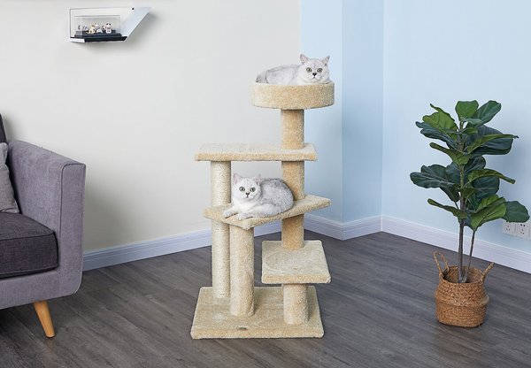 Go Pet Club 40-in Premium Carpeted Cat Tree, Beige slide 1 of 3