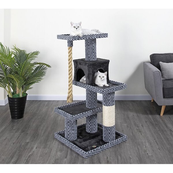 FRISCO 52in Modern Cat Tree & Condo, Gray