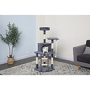 Go Pet Club 49-in Economical Sisal Posts Cat Tree Condo, Gray