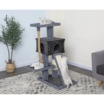 Go Pet Club 26.25-in Sequoia Cat Tree Condo, Grey/Black