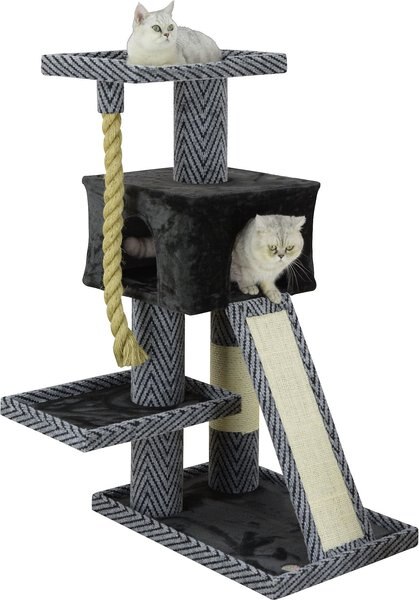 Go Pet Club 49-in Sequoia Cat Tree, Grey/Black