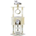 Go Pet Club 56-in Economical Cat Tree & Sisal Covered Posts, Beige