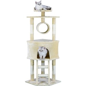 Go Pet Club 24-in Rattan Wicker Cat Tree Perch & Sisal Covered Post, Beige