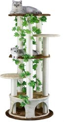 Go Pet Club 61-in Forest with Leaves Cat Tree, Beige/ Brown slide 2 of 3