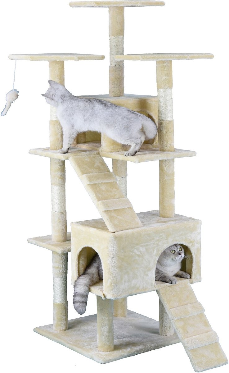 GO PET CLUB 63-in Economical Sisal Cat Tree, Beige - Chewy.com