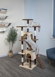 Go Pet Club 63-in Economical Sisal Cat Tree, Beige/Brown