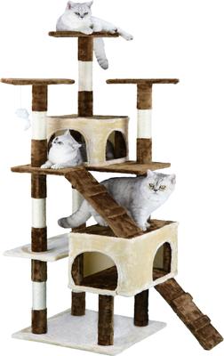 Show full view: Go Pet Club 63-in Economical Sisal Cat Tree, Beige/Brown slide 3 of 6