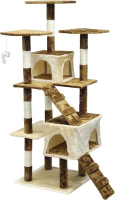 Show full view: Go Pet Club 63-in Economical Sisal Cat Tree, Beige/Brown slide 4 of 6