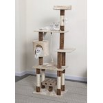 Go Pet Club 67-in IQ Busy Box Cat Tree Condo, Beige