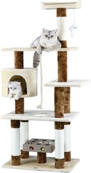 Go Pet Club 67-in IQ Busy Box Cat Tree Condo, Beige slide 2 of 4